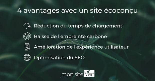 4 avantages avec un site écoconçu