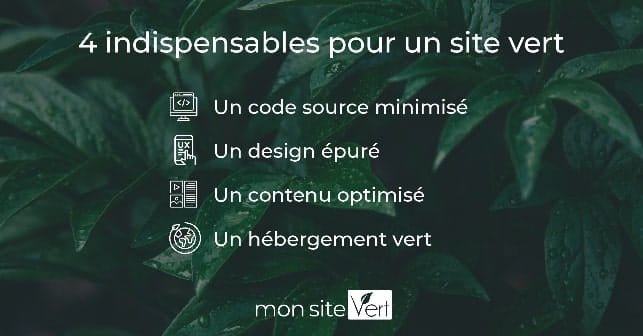 Quels sont les 4 indispensables d'un site internet vert ?